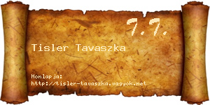 Tisler Tavaszka névjegykártya